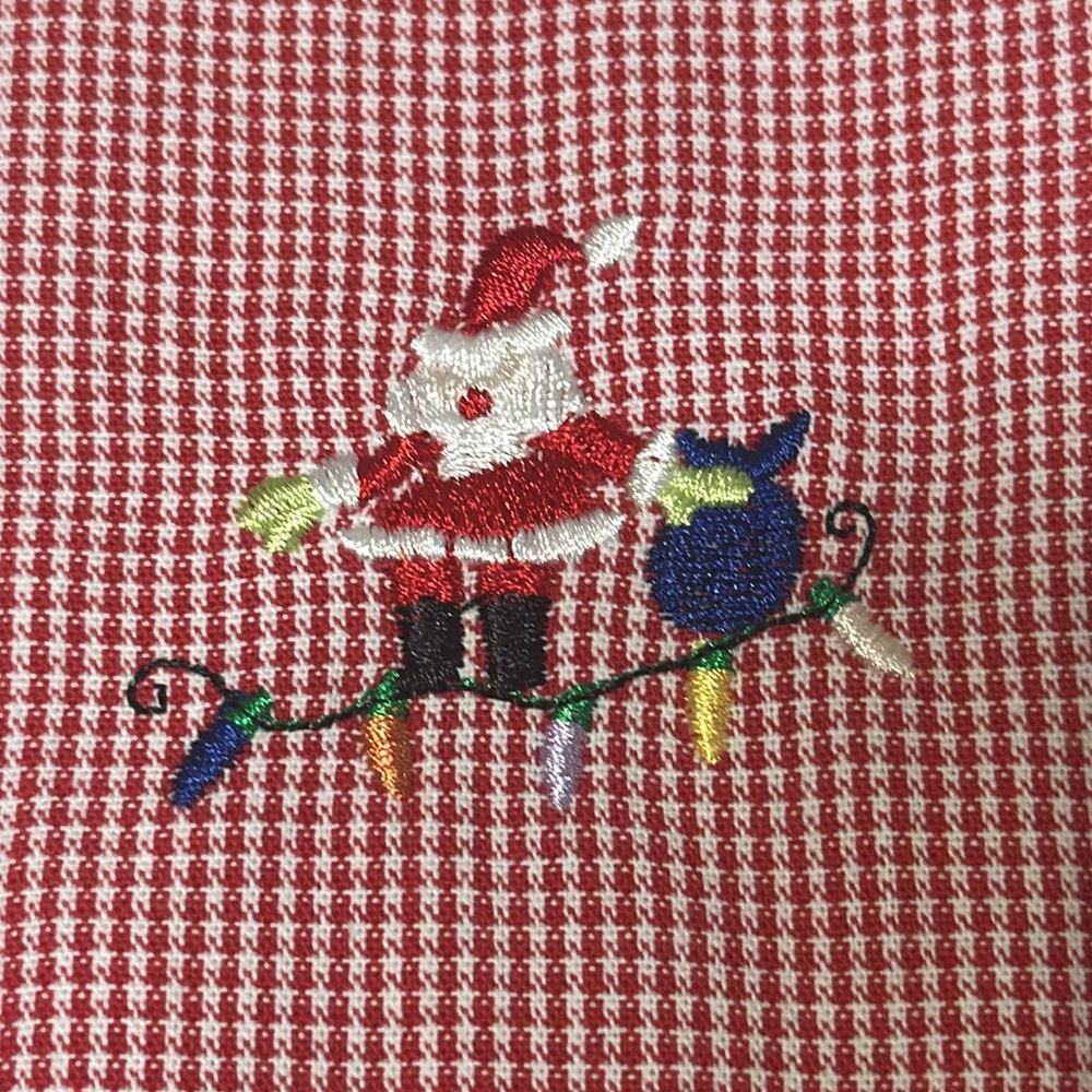 QUACKER FACTORY Christmas Large Checkered Button Down Shirt - Picture 12 of 14